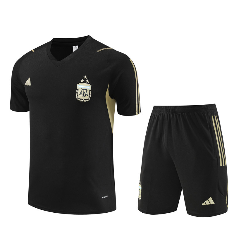 AAA Quality Argentina 23/24 Black/Golden Training Kit Jerseys